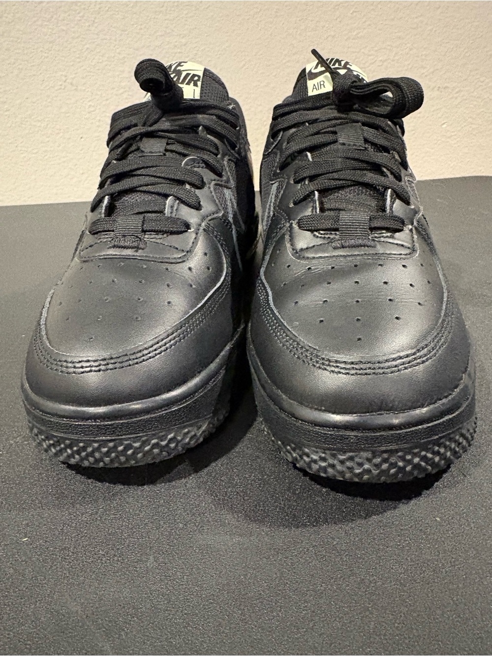 Nike Air Force 1 React Triple Black Violet CD6960-001 Youth Sz 6.5Y Womens Sz 8 - Picture 7 of 11